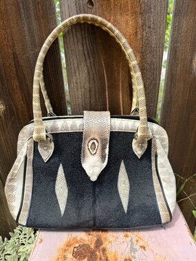 Stingray and Python Handbag Purse Like New